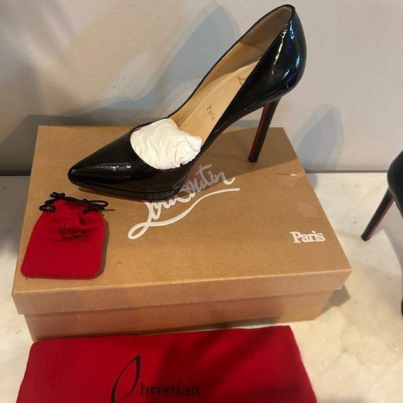 Christian Louboutin Black Pigalle Plato 120 SZ 37 Leather Pumps - Picture 4 of 13